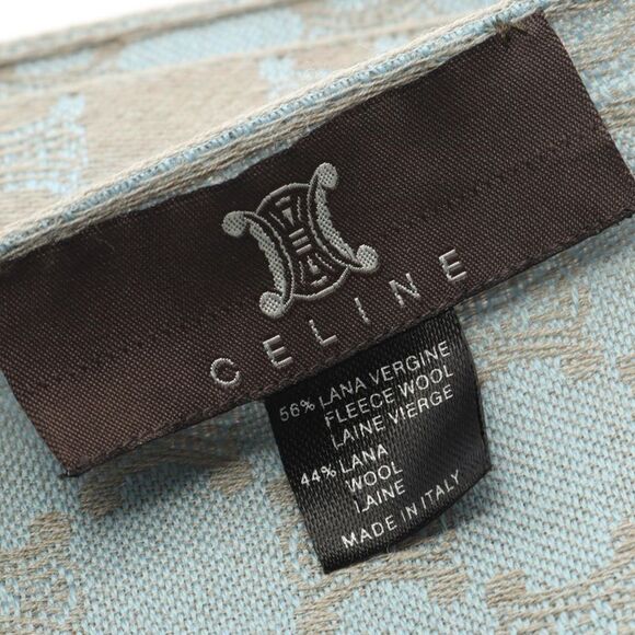 Celine Shawl Triomphe Wool Shawl Women's Used A - Picture 2 of 5
